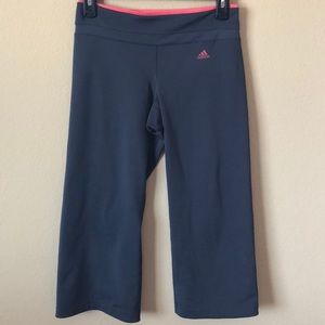Adidas Athletic Climacool Gray & Coral Crop Pants - Size Small